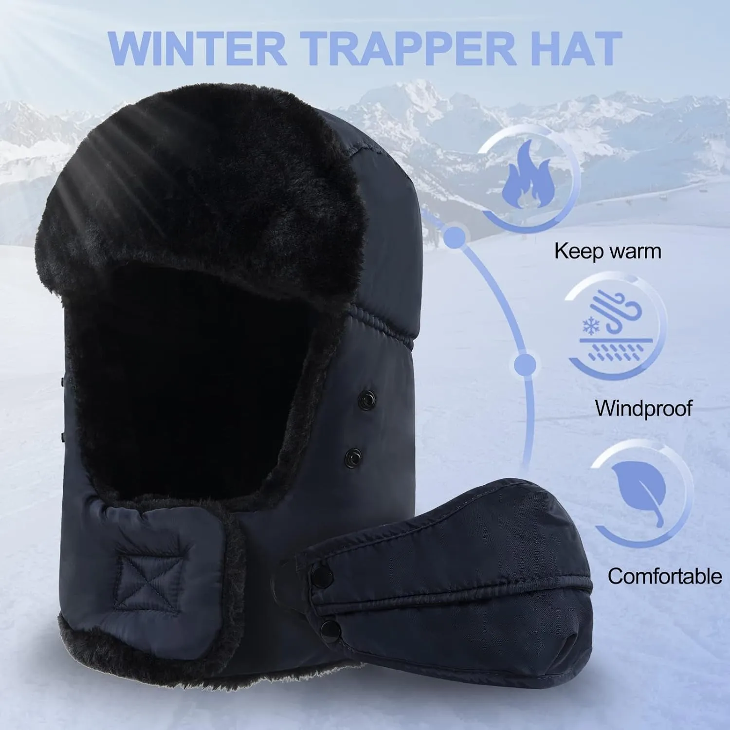 Winter Trapper Ski Hat For Men/Women