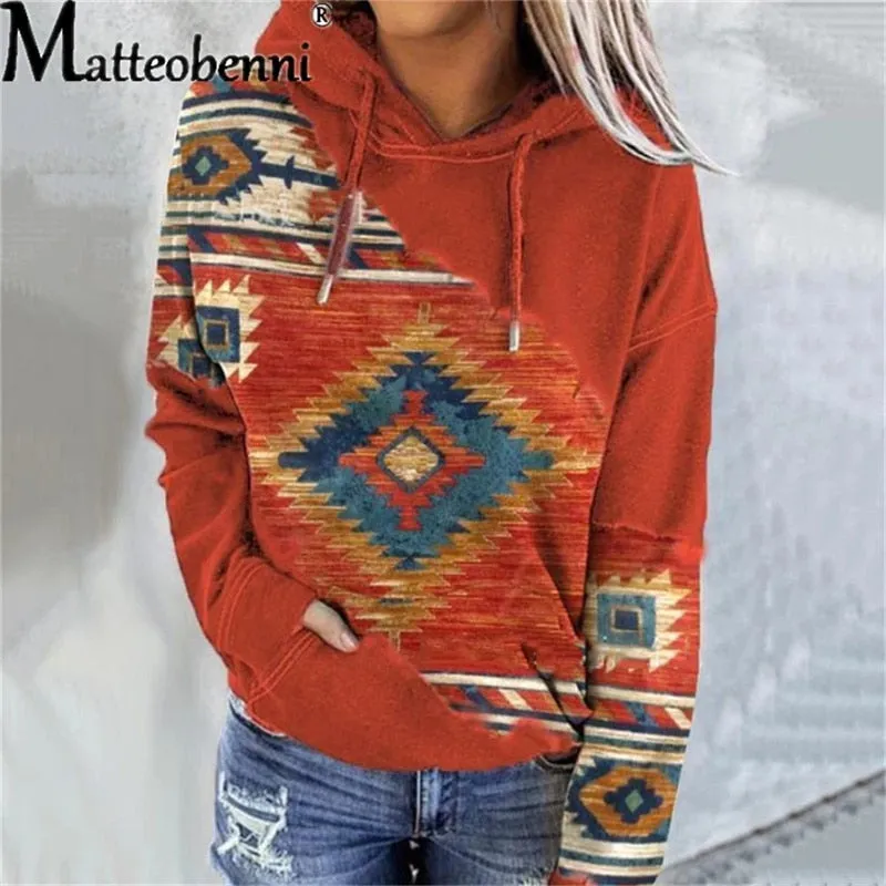 Women Hooded Long Sleeve Sweatshirt