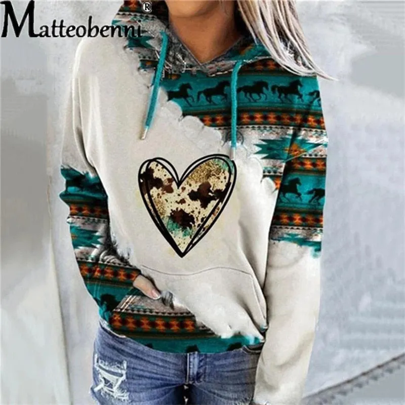 Women Hooded Long Sleeve Sweatshirt