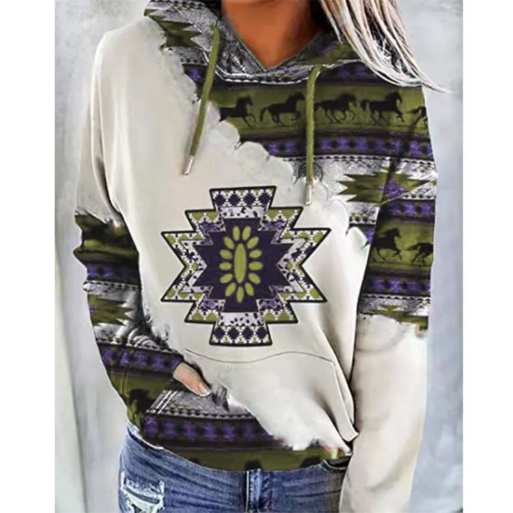 Women Hooded Long Sleeve Sweatshirt