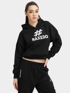 Women Hoodies Black - Cropped Hoodie