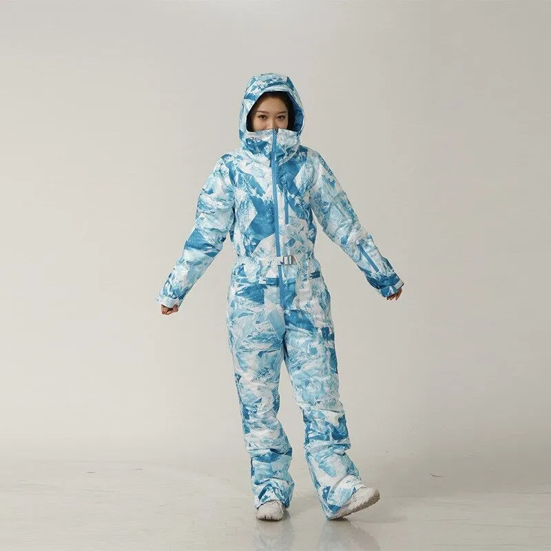 Women's One-Piece Outdoor Sports Ski Jumpsuit