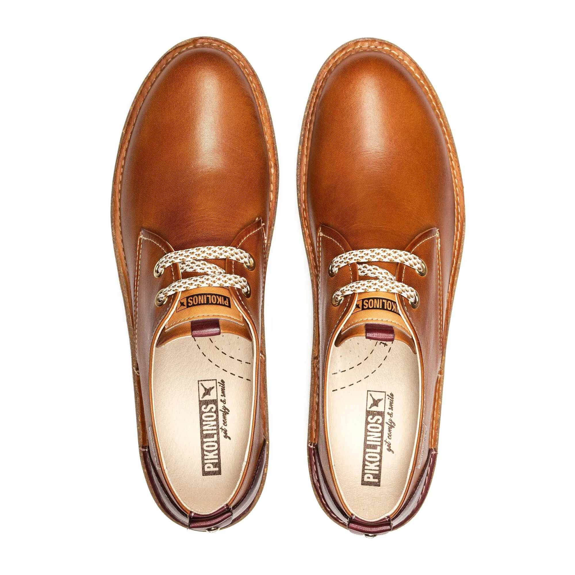 Women's Pikolinos Baza Casual Lace-ups Color: Brandy