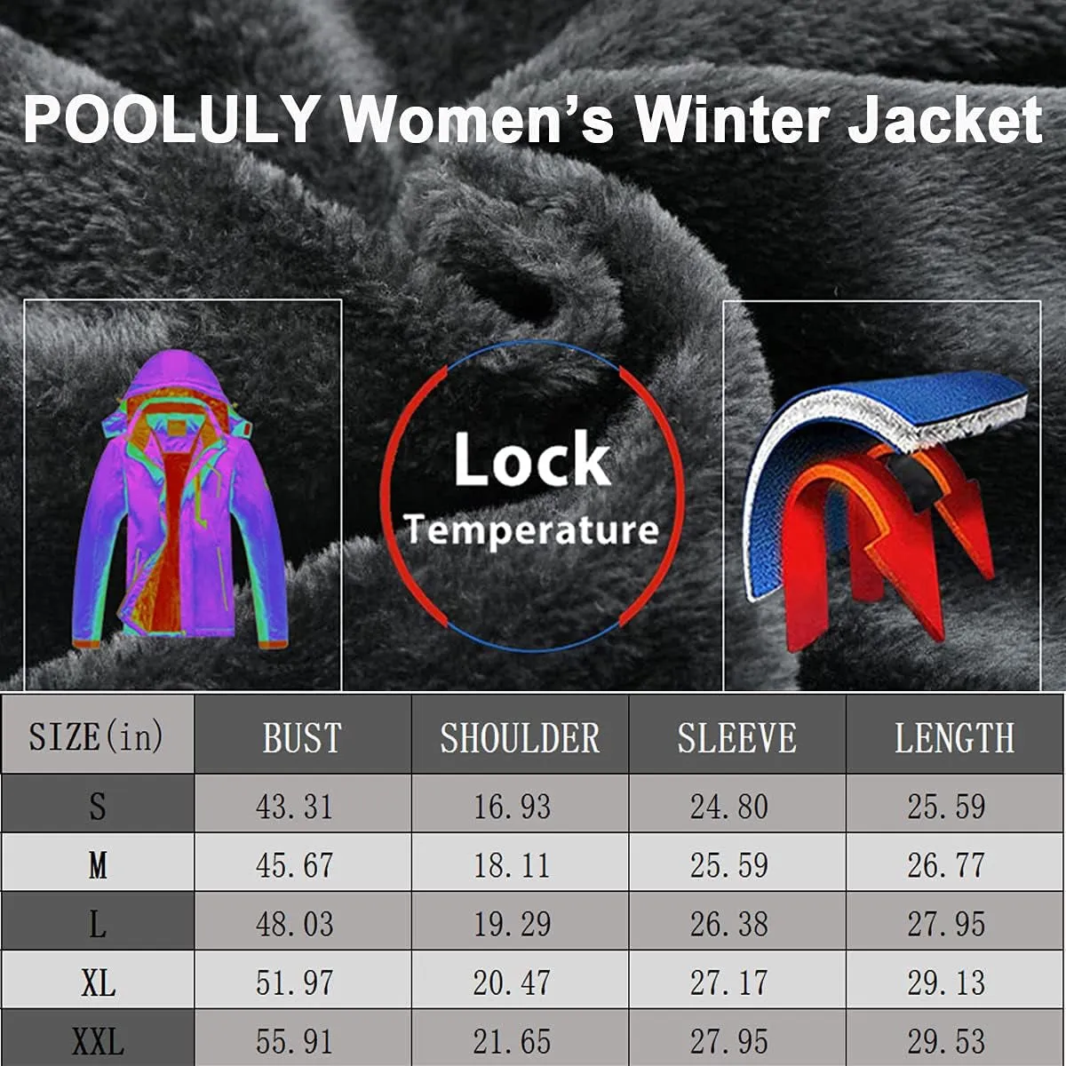 Women's Warm Waterproof Windbreaker Coat