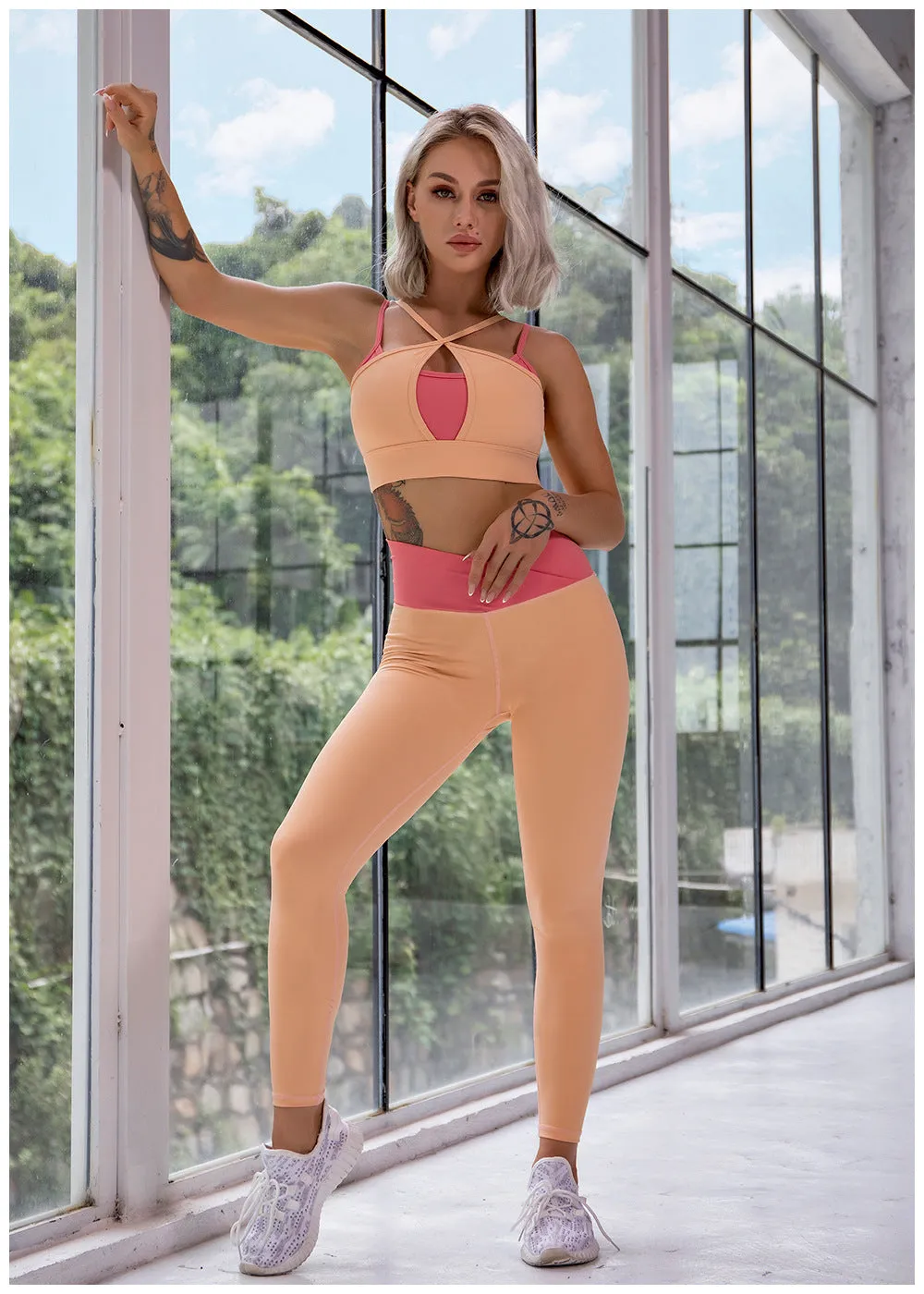 Women's Yoga Outfit Seamless Workout Set