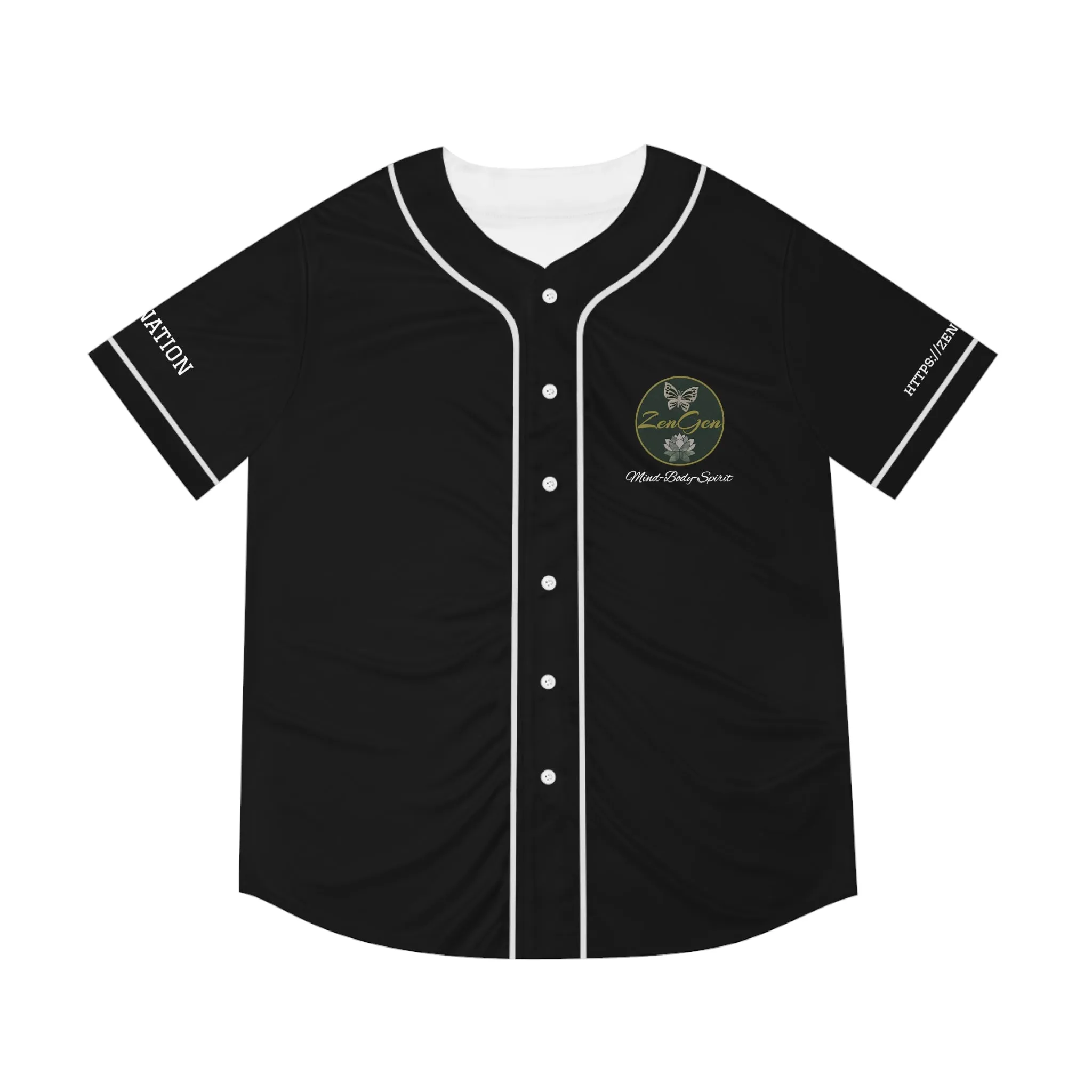 ZenGen BCOOL2EVERYBODY Men's Baseball Jersey - In Black