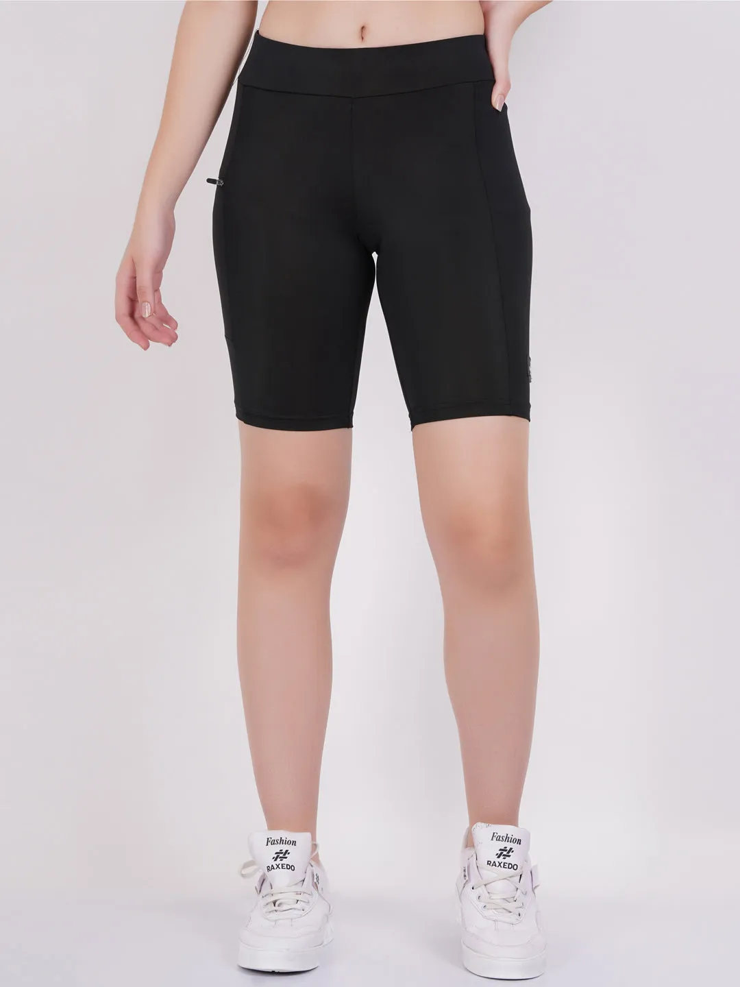 Zipped Running Tight Shorts for Women - Gym Tights shorts